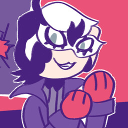 Patches from Perfect Apawcalypse dressed as Joker from Persona 5 in his Phantom Thief attire, mimicing his entire finisher in that game's art style.